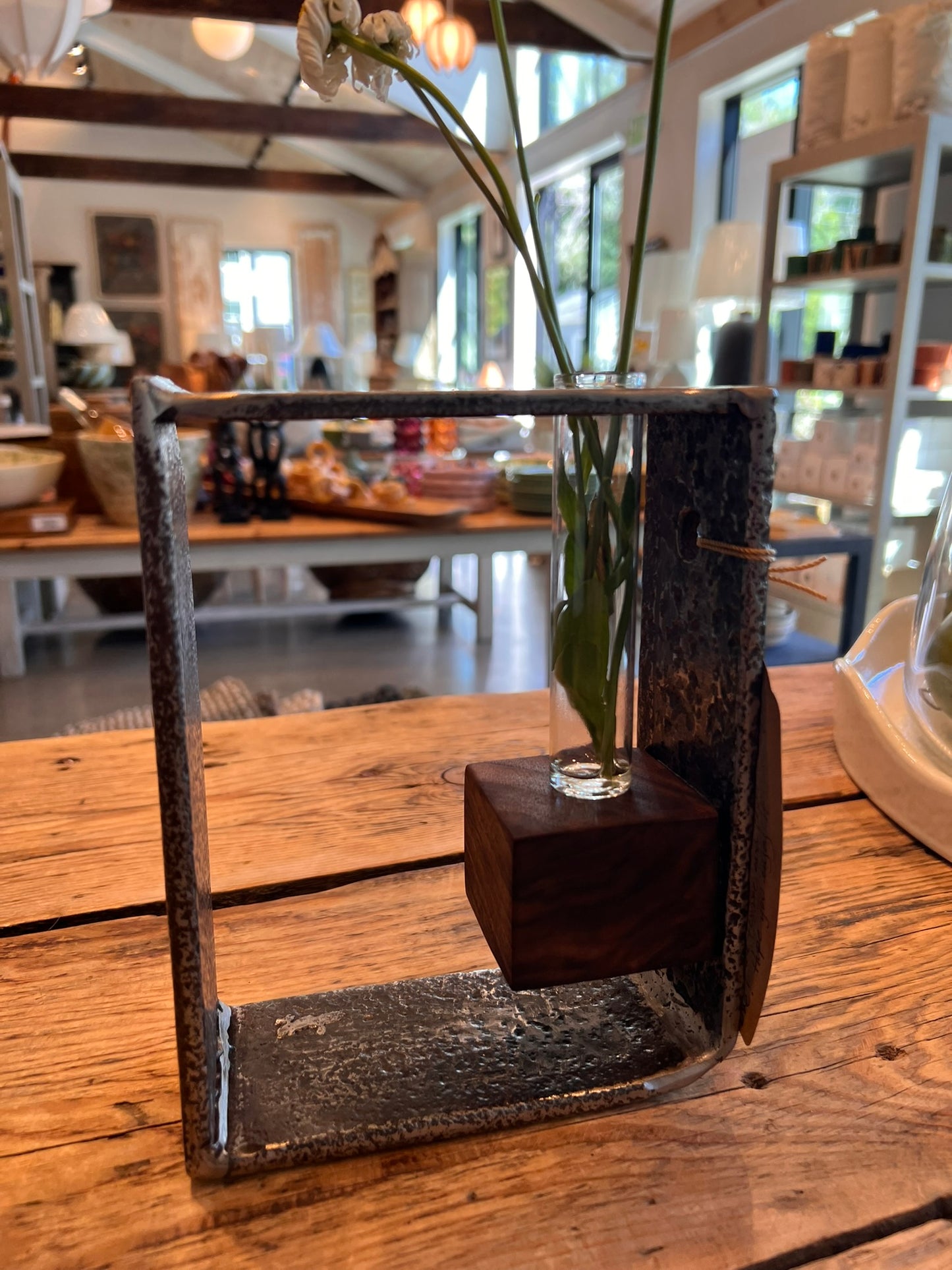 Bob Grosse - Steel & Walnut Sculptural Vase