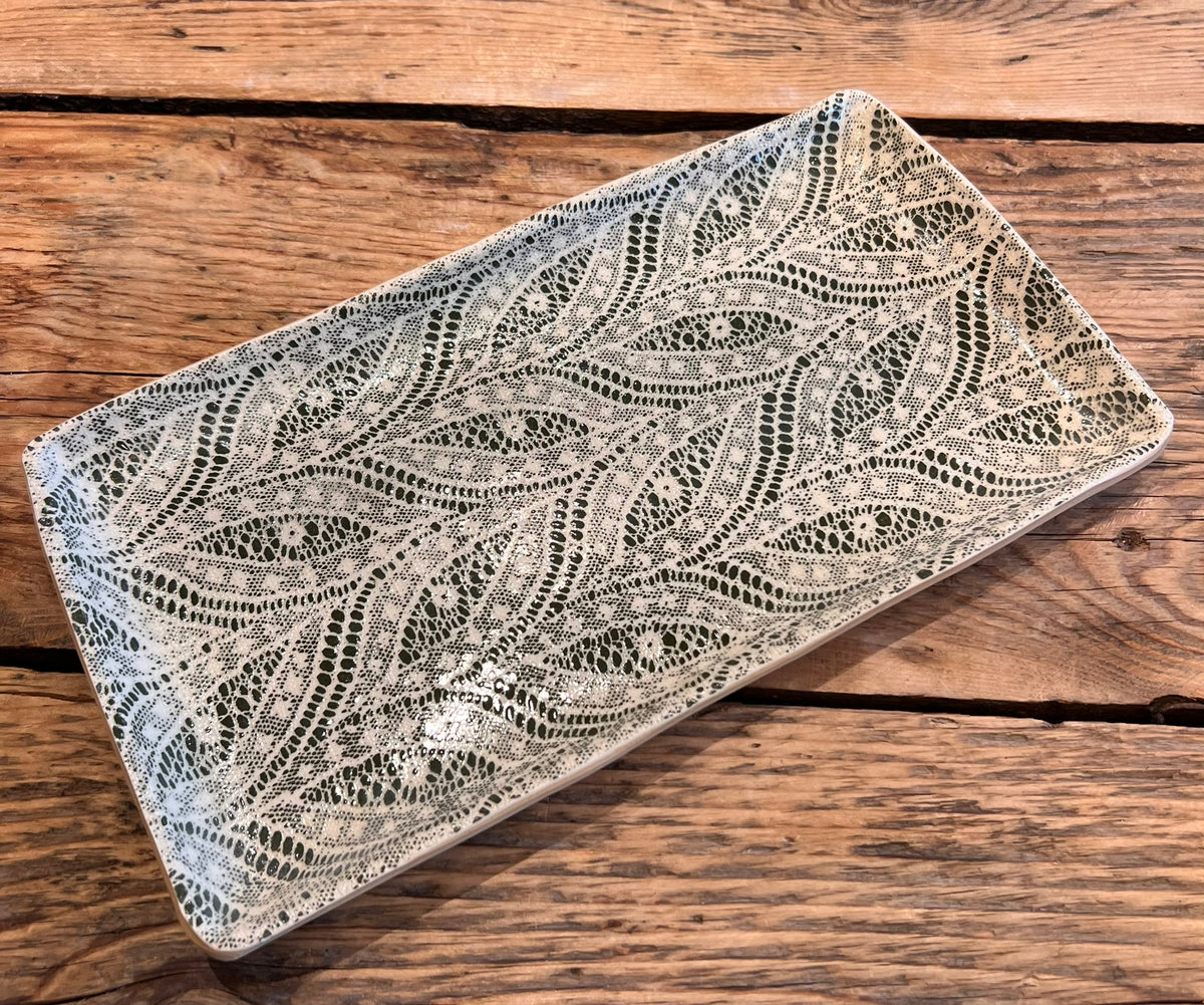 Small Stacking Rectangle Tray - Paisley