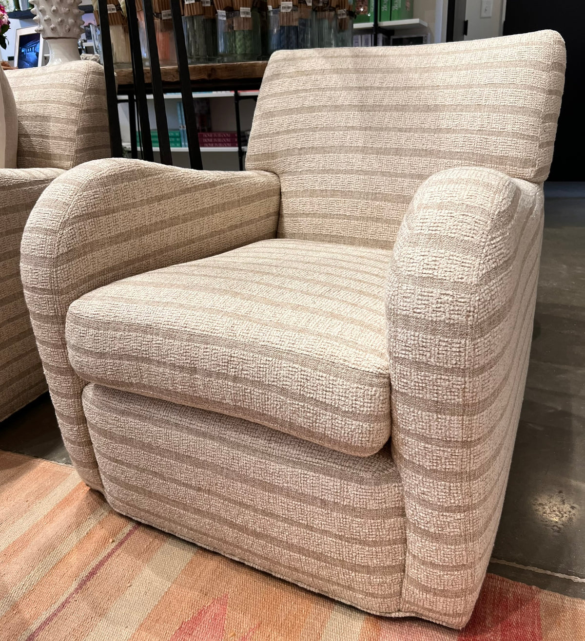 Olivette Swivel Chair - Formation Suede