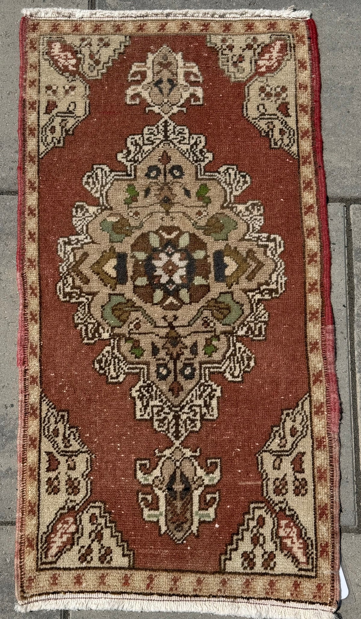 Vintage Turkish Yastik Rug J77903