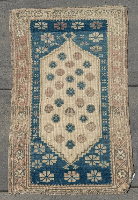Vintage Turkish Yastik Rug J79119