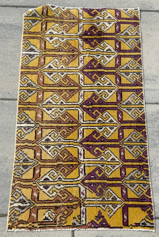 Vintage Turkish Yastik Rug J77680