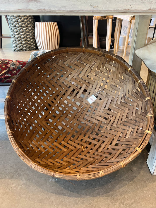 Basket Wicker B Brocante Decoration Painer 50