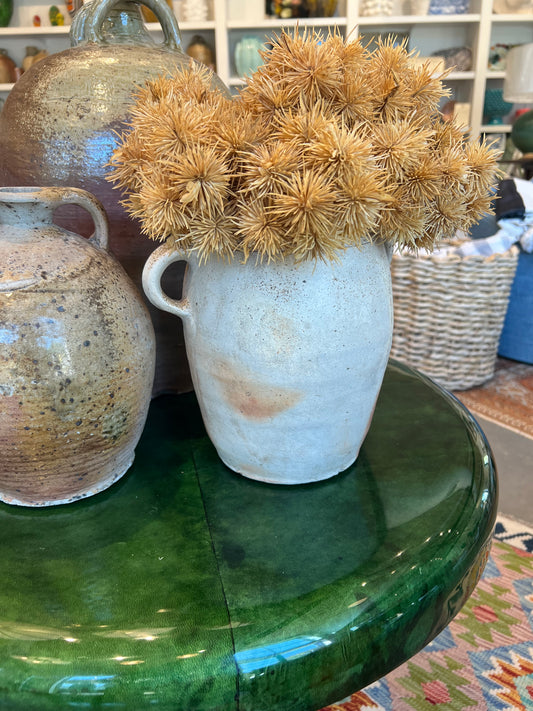 Antique French Earthenware Two Handle Preserving Jar