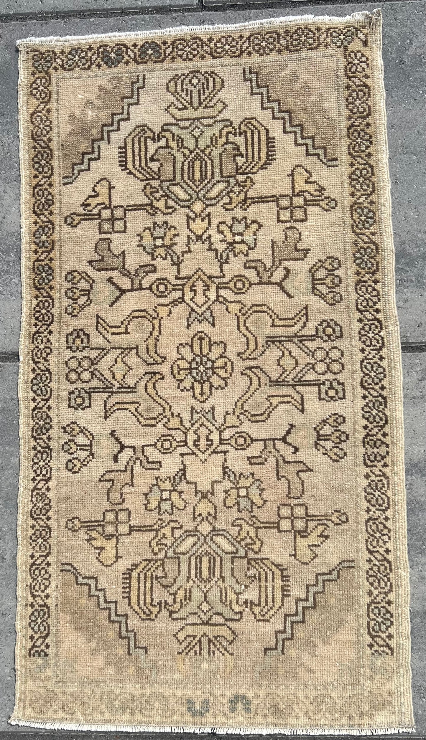 Vintage Turkish Yastik Rug J79131