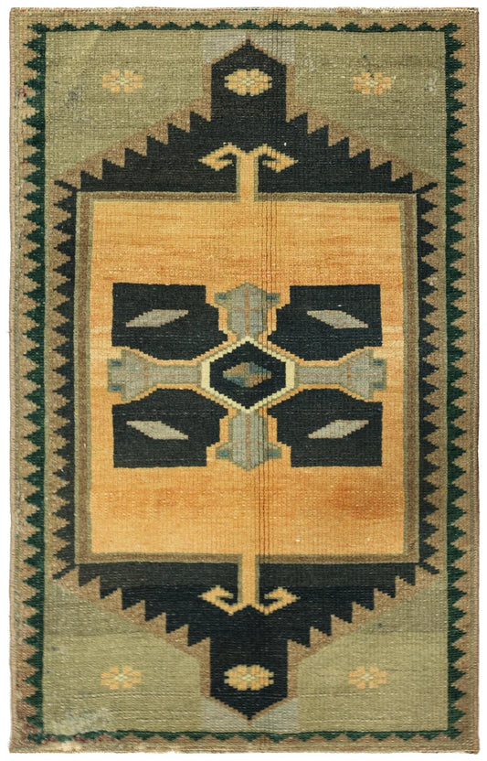 Vintage Turkish Yastik Rug J79115