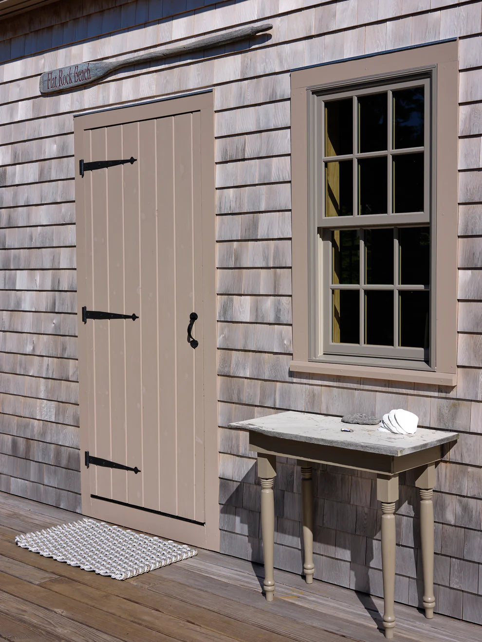 Large Fog Gray/Sand Doormat 21" x 34"