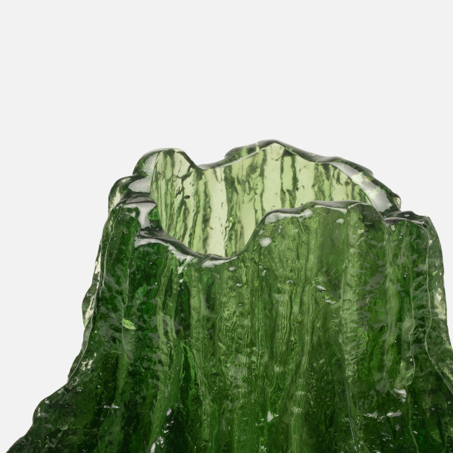 Mercer Vase green translucent resin