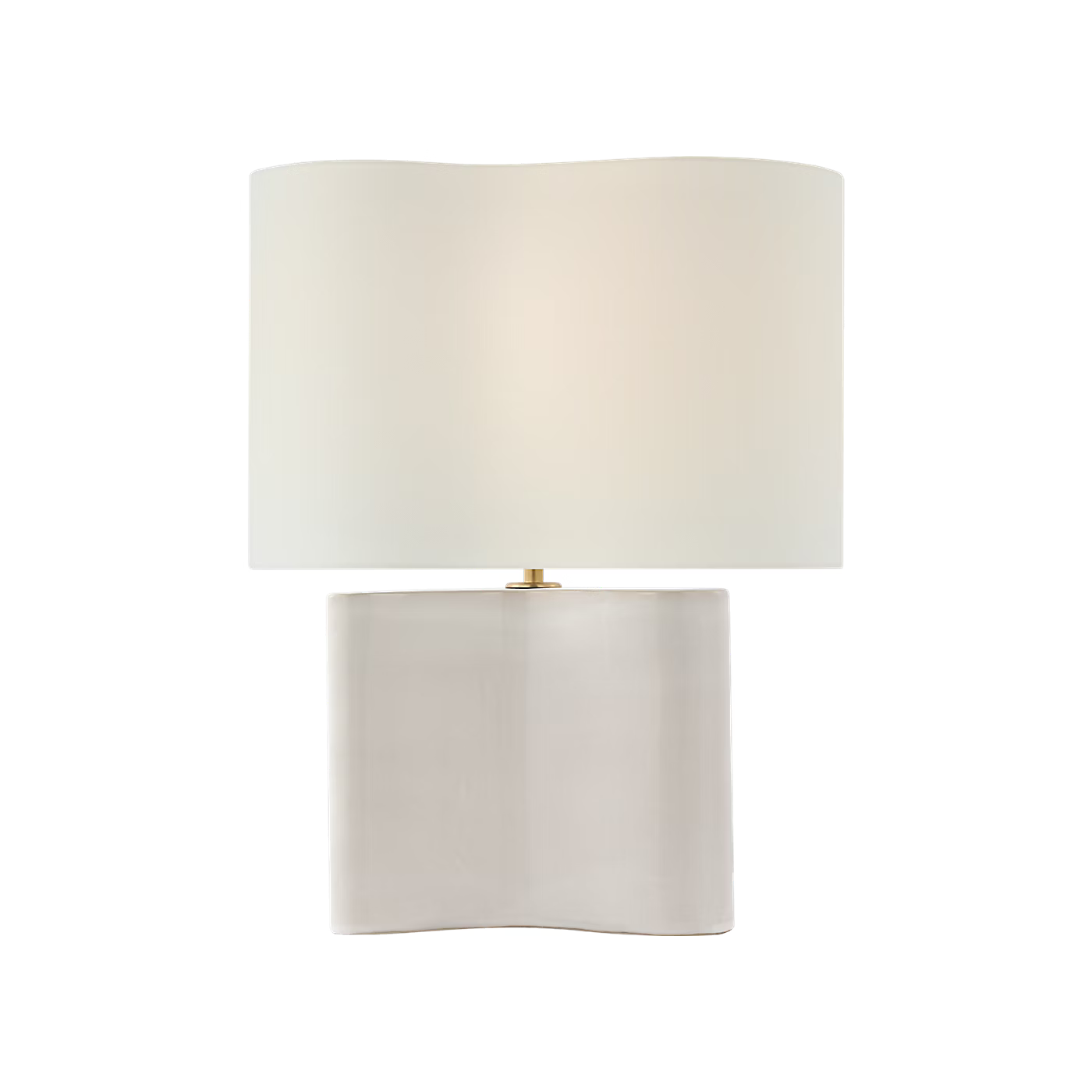 Mishca Medium Table Lamp in Ivory with Linen Shade