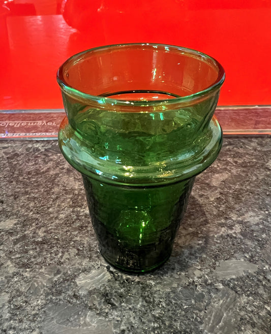 Cup Glass Small Green Moroccan