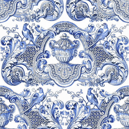 Royal Delft William and Mary Blue Acrylic Tray 15x15 medium square