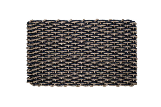 Runner Sand/Navy Doormat 26" x 72"