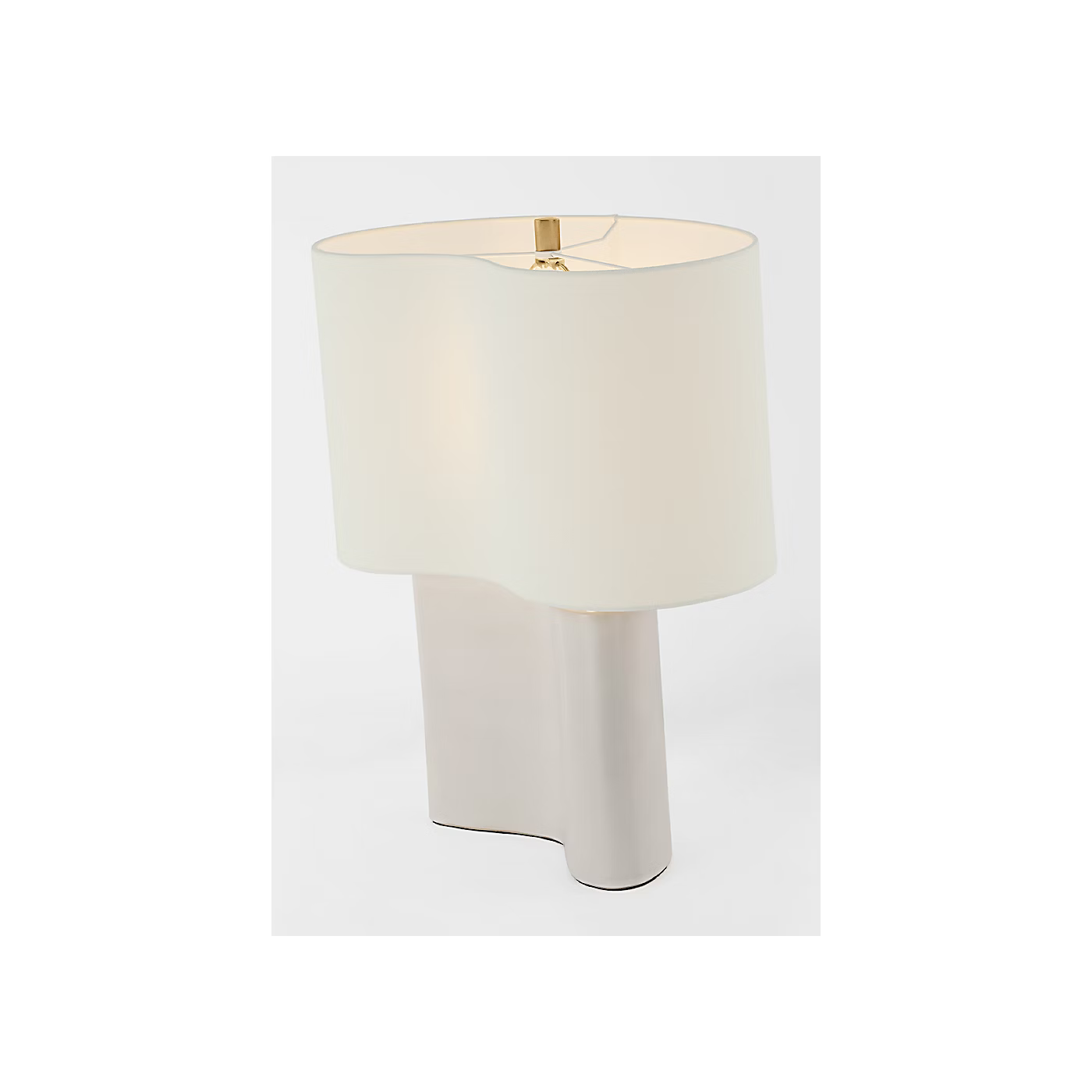 Mishca Medium Table Lamp in Ivory with Linen Shade