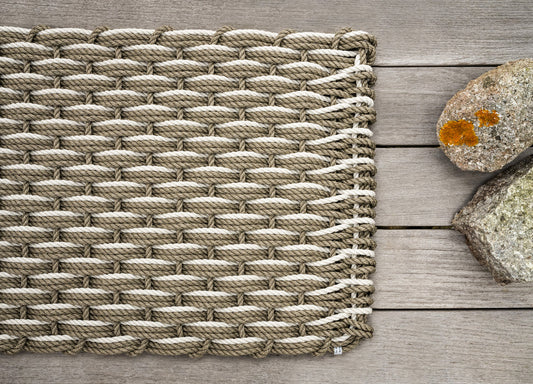 Large Mushroom/Mushroom/Oyster Bay Triple Weave Doormat 21" x 34"