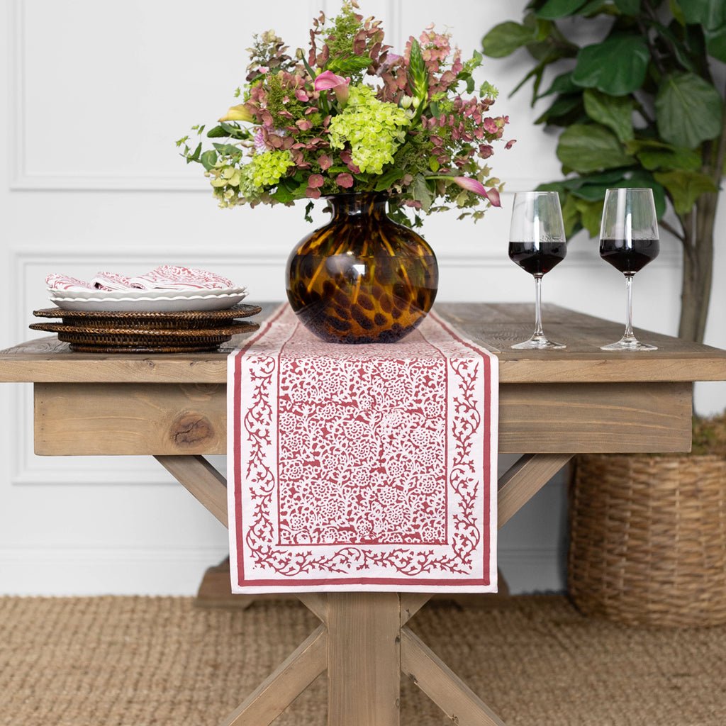 Tapestry Magenta Table Runner