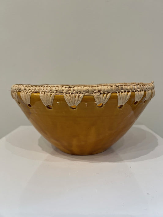 Moroccan Raffia Bowl Large