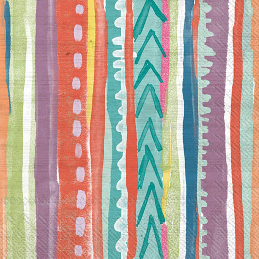Paper Cocktail Napkins Pack of 20 Fiesta Stripe