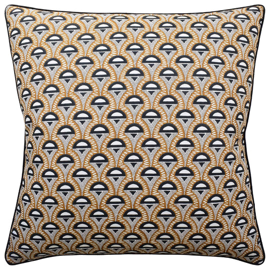 Throw Pillow: Abelino Camel/Black 22" x 22"