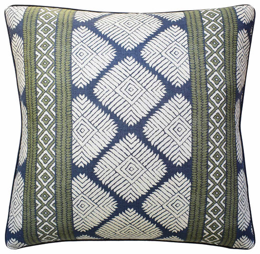 Throw Pillow: Austin (Bluestone/Green) 22" x 22"