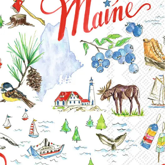 Paper Guest Towels 16 Count Maine Me State Collection