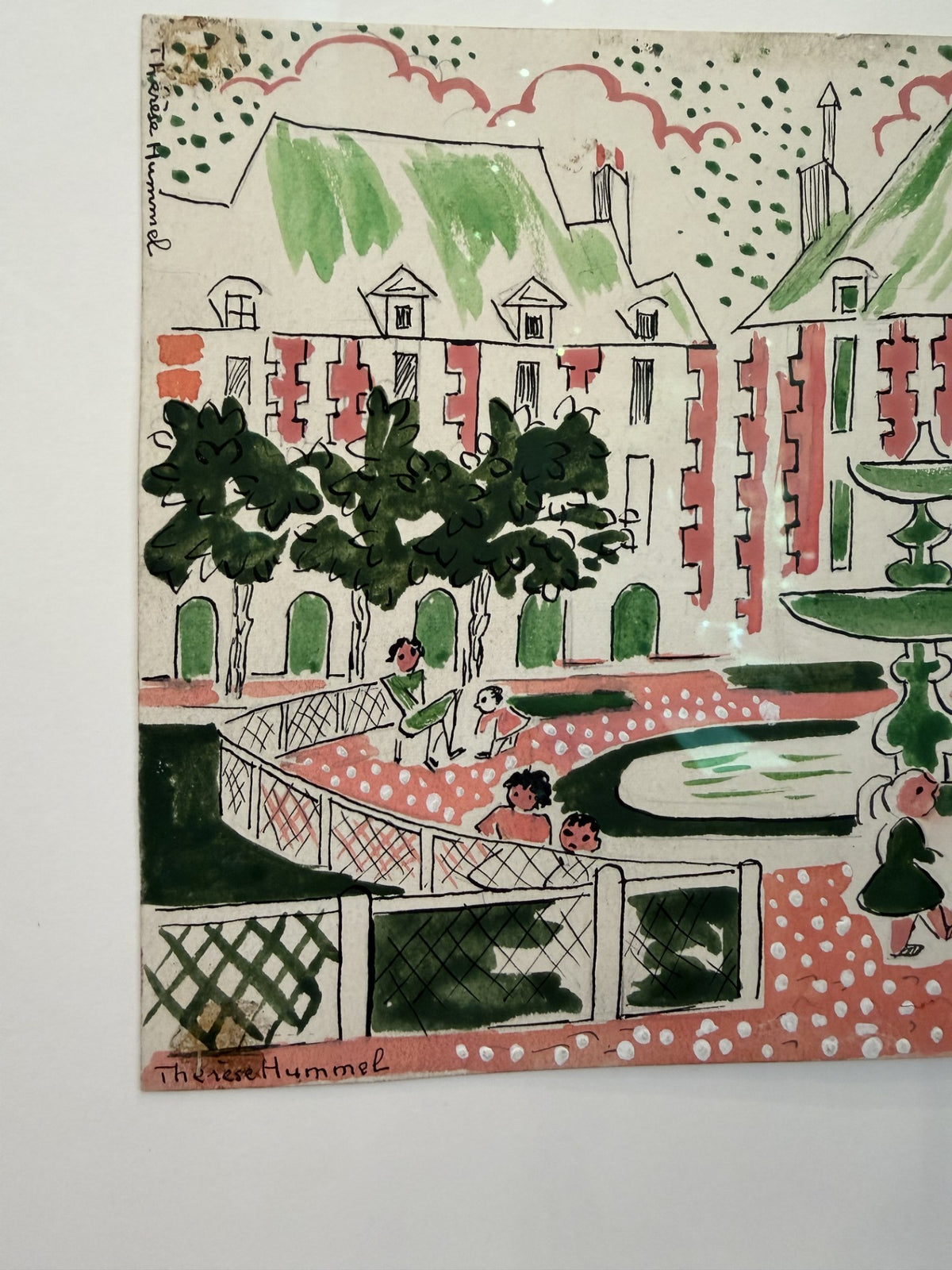 Painting, French Watercolor Place Des Voges