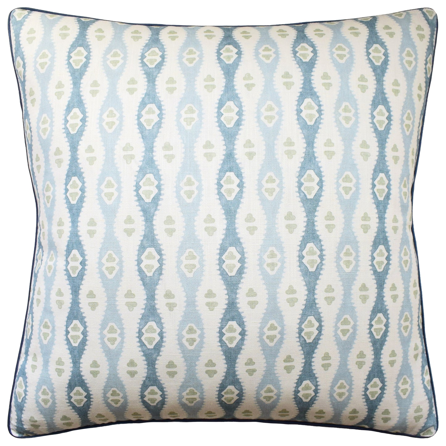 Throw Pillow: Elba Print (Chambray) 22" x 22"