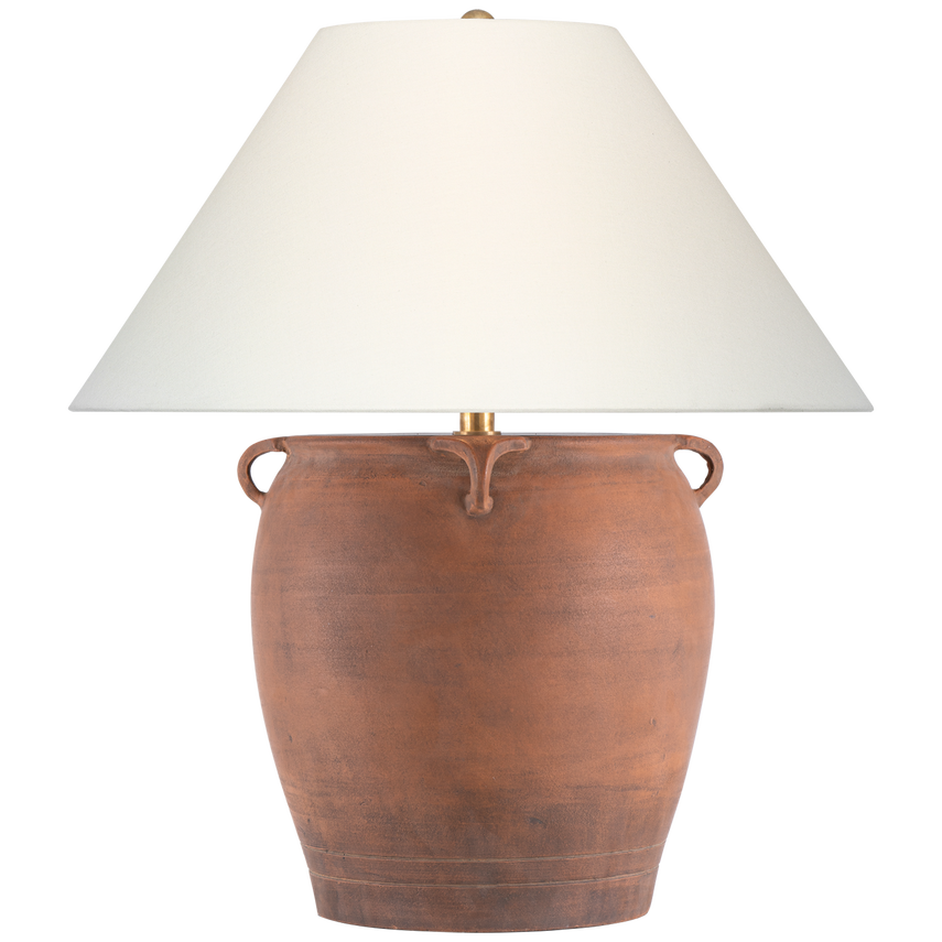 Fasano 28" Table Lamp in Natural Terracotta with Linen Shade