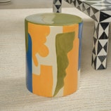 Brady Stool green mix ceramic