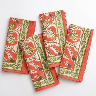 Pomegranate Napkins - set of 4