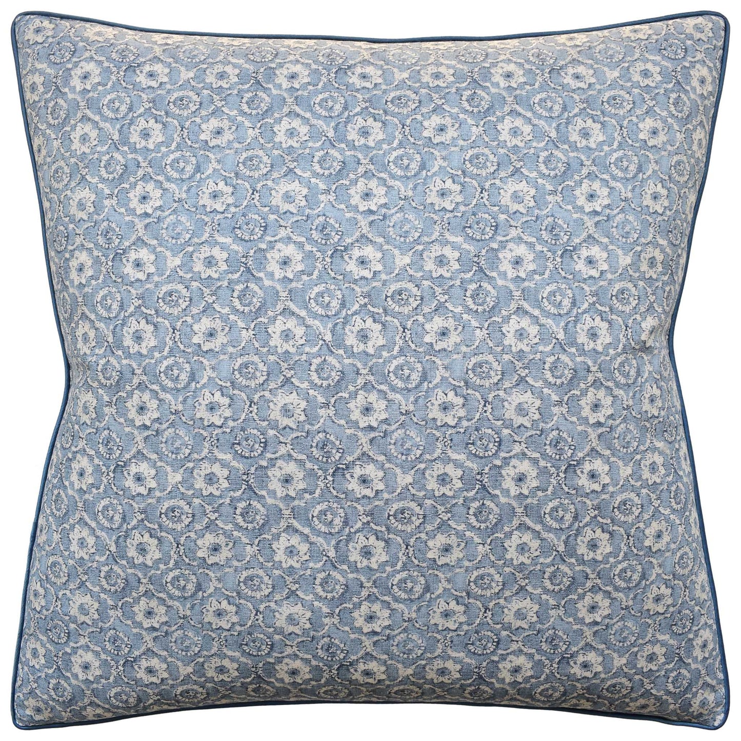Throw Pillow: Holly Trellis (Blue) 22" x 22"
