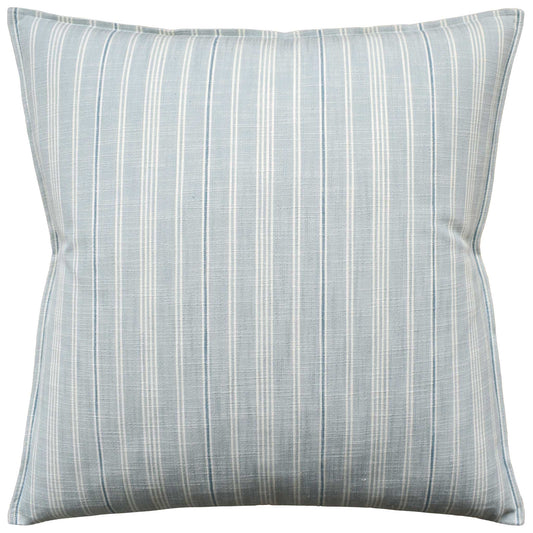 Throw Pillow: Lucy Stripe (China Blue) 22" x 22"