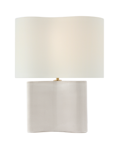 Mishca Medium Table Lamp in Ivory with Linen Shade