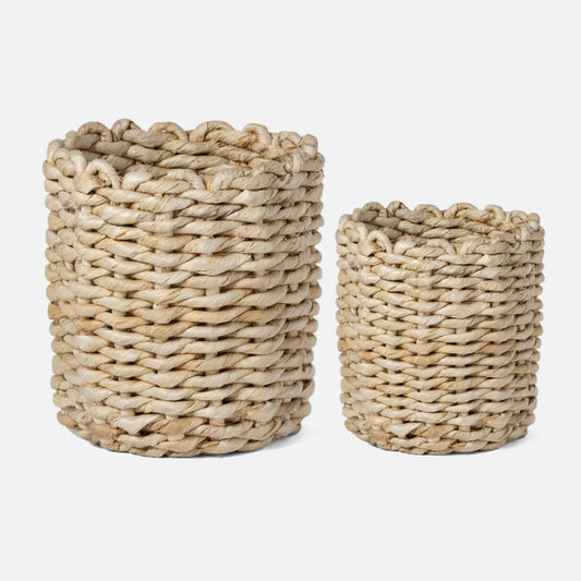 Fallon Basket set of 2 semi-bleached Abaca