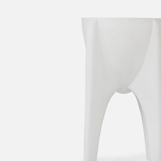 Mauro Planter white plaster reconstituted stone