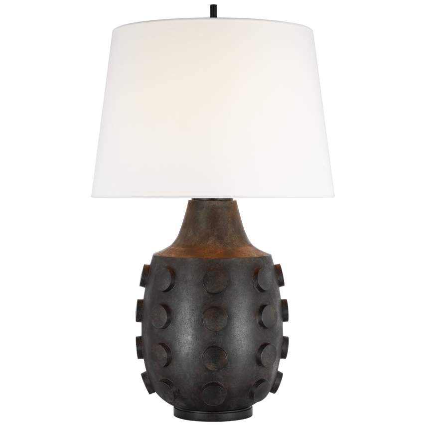 Orly Large Table Lamp in Garden Bronze with Linen Shade