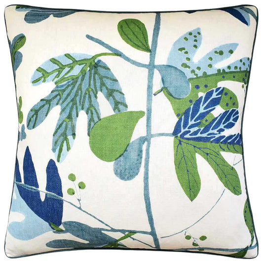 Throw Pillow: Matisse Leaf Green/Blue 22" x 22"