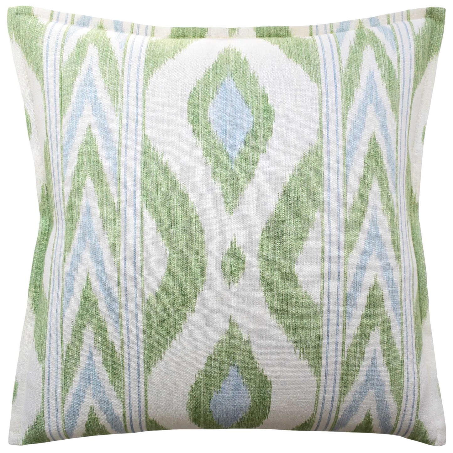 Throw Pillow: Vero Ikat (Pistachio) 22" x 22"
