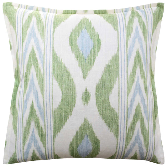 Throw Pillow: Vero Ikat (Pistachio) 22" x 22"